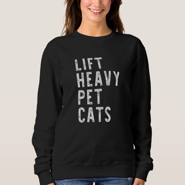 Lyft Tunga Husdjur Katter Gym Träning Viktlyftning T Shirt (Framsida)