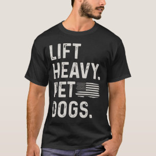 Lyft Tunga Sällskaps Hundar Viktlyftning Bodybuild T Shirt