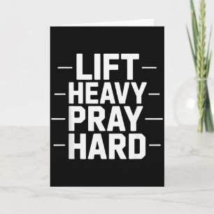 Lyft Tungt Be Hårt Gym Kristen Present Jesus Tro Kort