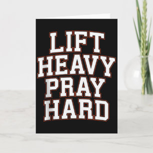 Lyft Tungt Be Hårt Gym Kristet Gåva Jesus Tro Kort