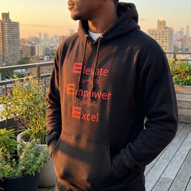 Lyft Upp Styrka Excel – Djärkt Rött Empowerment Hoodie (Skapare uppladdad)