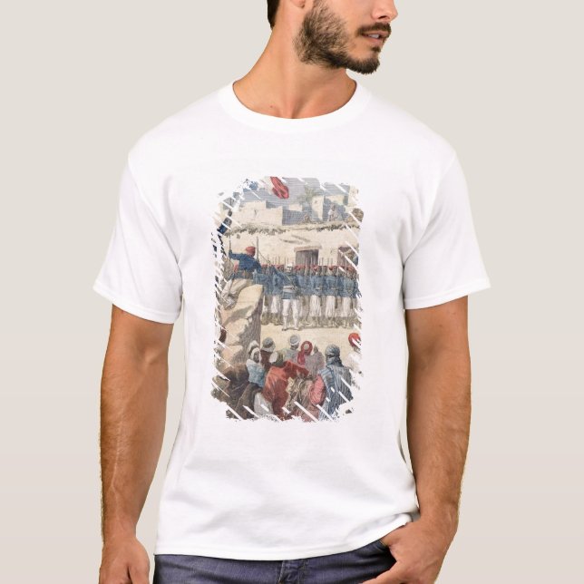 Lyfta av den franska flagga på Timbuktu Tee (Framsida)