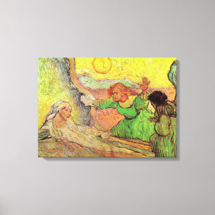Lyfta av Lazarus efter Rembrandt av Van Gogh Canvastryck