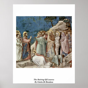 Lyfta av Lazarus, vid Giotto Di Bondone Poster