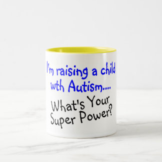 Lyfta ett barn med Autism vad är din toppen, driva Två-Tonad Mugg