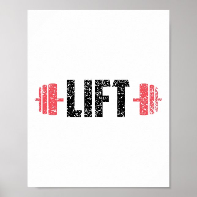Lyfta tyngdlyftning Gym Lyftning Träning  Poster (Framsidan)