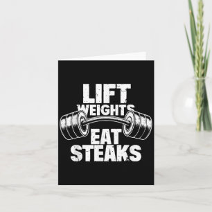 Lyfta vikter ätstekar Roligt Gym Fitness Motivatio Kort