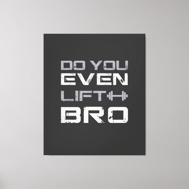 lyftande bror Bro Rolig Gym Typografi Canvastryck (Framsida)