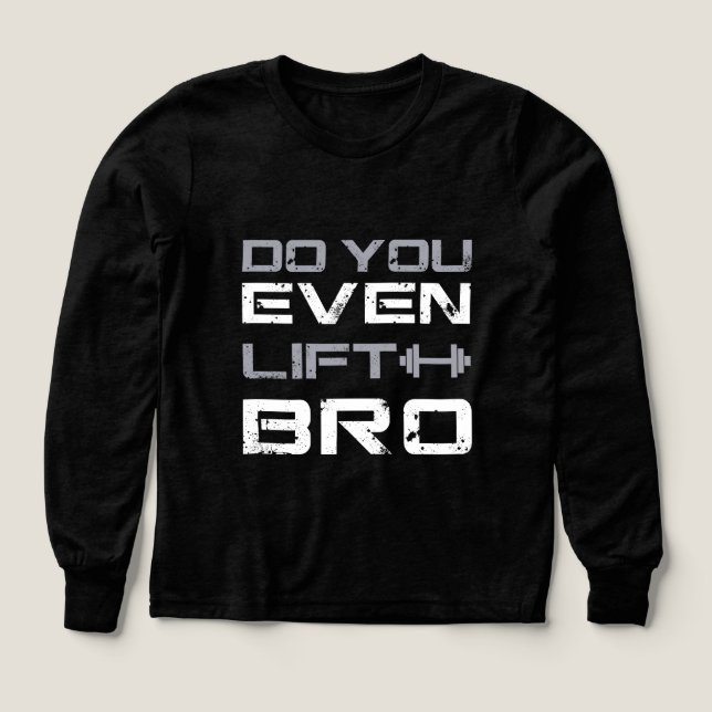 lyftande bror Bro Rolig Gym Typografi T Shirt (Design framsida)