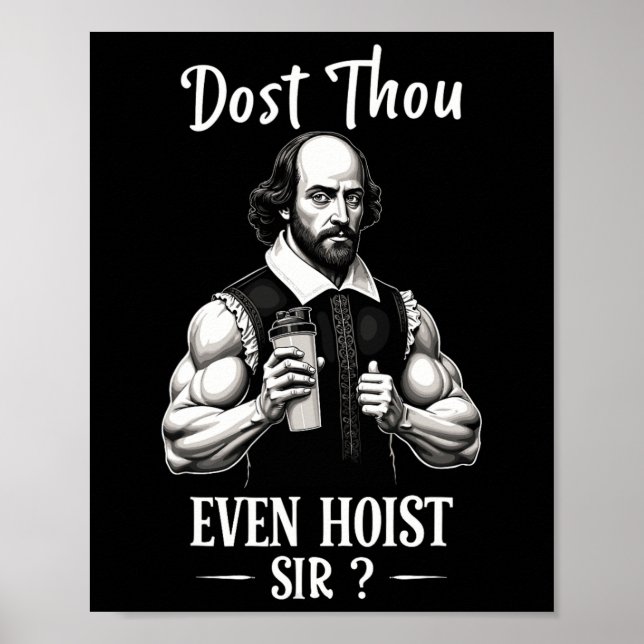 Lyfter Du Till Och Med Tyngdlyftning Shakespeare G Poster (Framsidan)