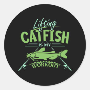Lyftign Catfish Runt Klistermärke