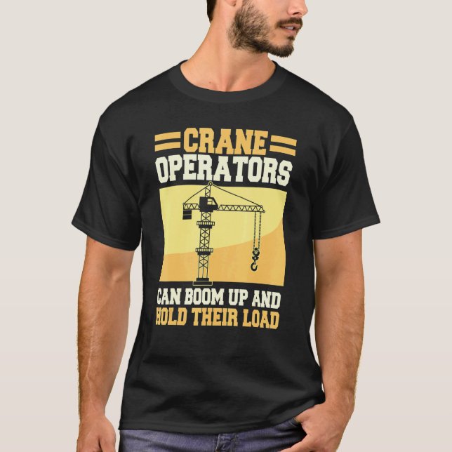Lyftkranförare bygg tung utrustning t shirt (Framsida)