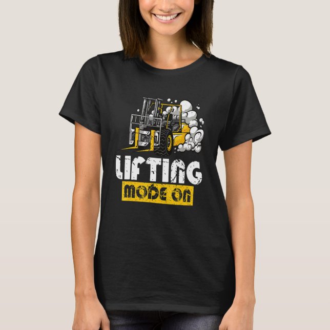 Lyftläge vid Auktoriserad Lager för gaffelVERK Ope T Shirt (Framsida)