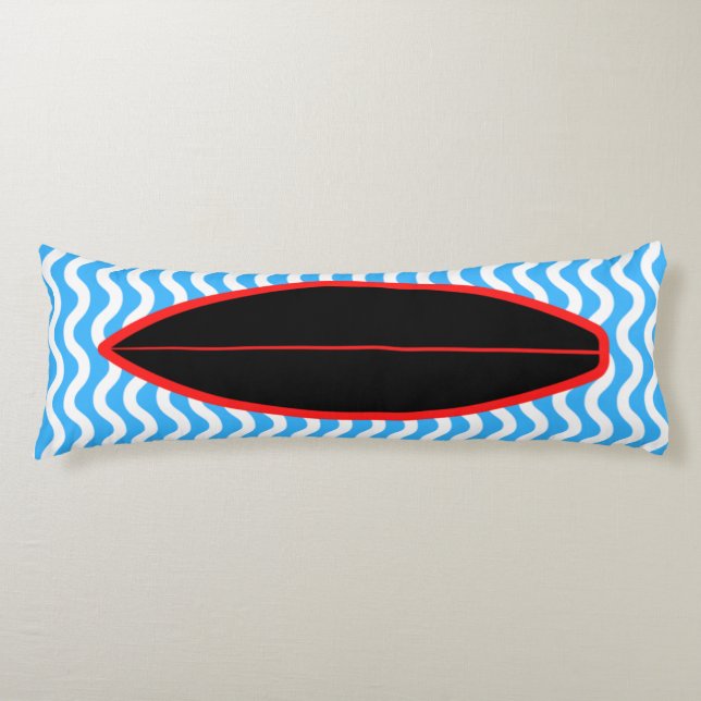 Lyftning av svart, blå, Vinkart överfång Kroppskudde (Framsidan)