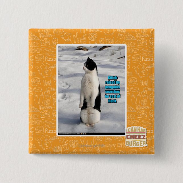 Lyftt av pingvin knapp (Framsida)