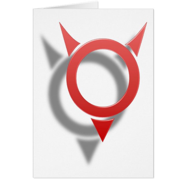 Lyftt djävulen hälsningskort (Framsidan)