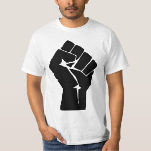 Lyftt gripen hård om näve t shirt
