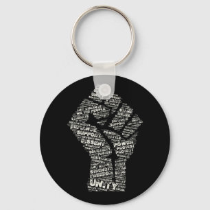 Lyftt näve Keychain Nyckelring