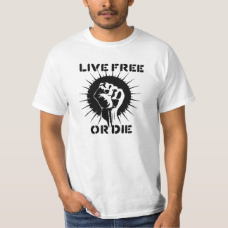 Lyftt näve - levande fritt eller matris t-shirt
