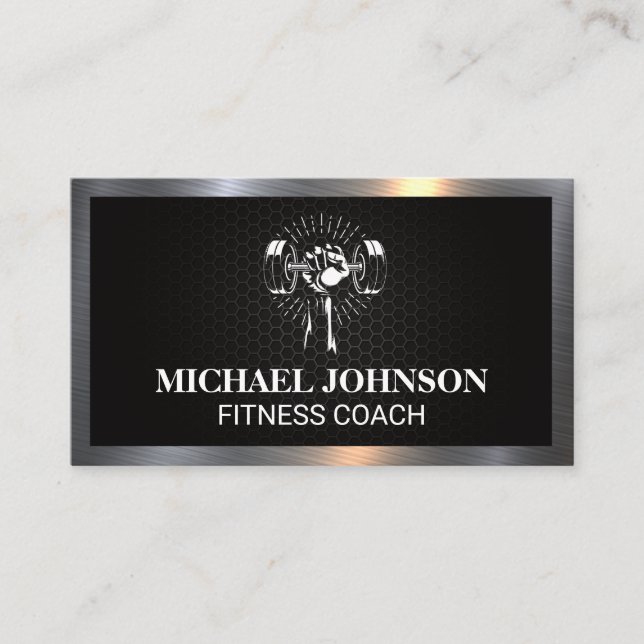 Lyftvikt | Fitness | Metall Gräns Visitkort (Framsida)