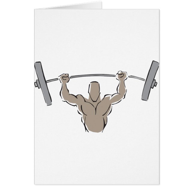 Lyftvikt Hälsningskort (Framsidan)