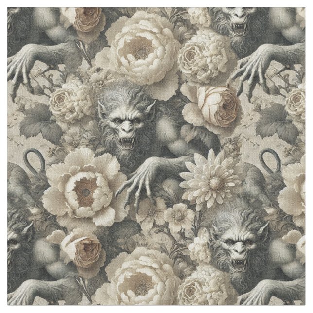 Lykantropisk senor - Gothic Classic Tile Tyg (Närbild)