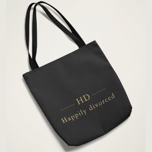Lykligt Skild Elegant Monogram Nytt Början Tygkasse