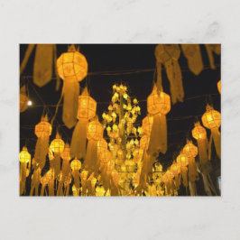Lykta för Loi Krathong-festivalen. Vykort