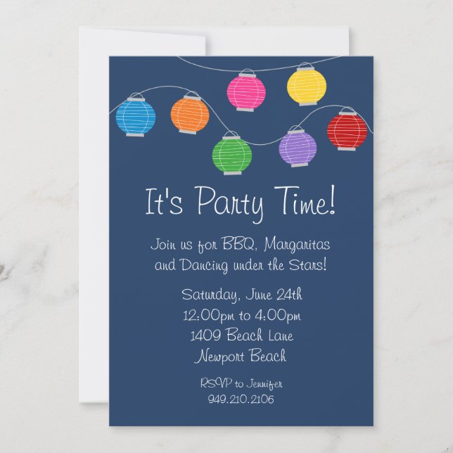 Lyktapartyinbjudan Inbjudningar (Framsida)