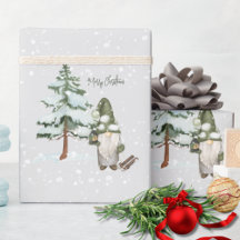 Lyktgном Vinter Scen Present