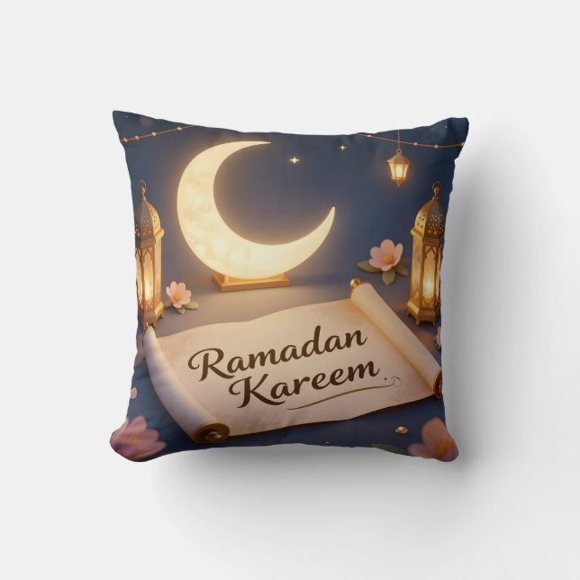 Lyktor Av Välgång – Ramadan Festlig Kastrull  Kudde (Framsida)