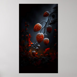 Lyktor i dunkel poster