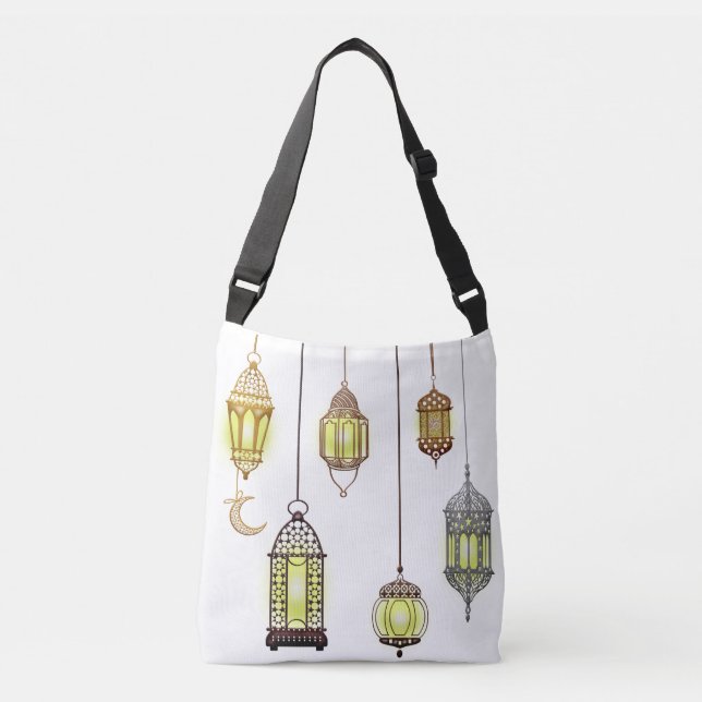 Lyktor Ramadan Mubarak Orientalisk Arabisk Muslims Axelväska (Framsida)