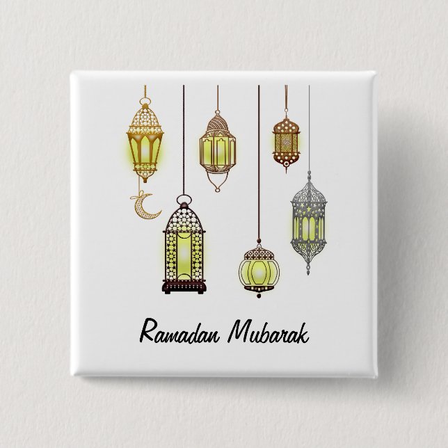 Lyktor Ramadan Mubarak Orientalisk Arabisk Muslims Knapp (Framsida)