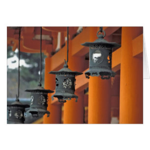 Lyktor som hänger från Heian-jingu-helgedomen, Hälsningskort