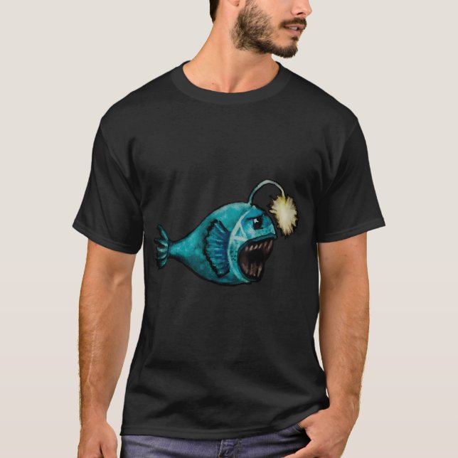 Lyktsill - En Märklig Djuphavsfisk VR2S T Shirt (Framsida)