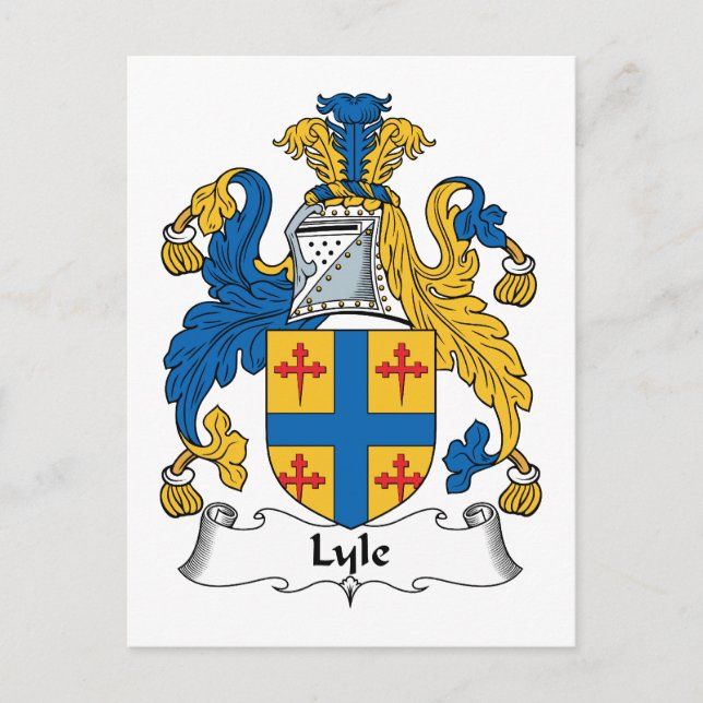 Lyle familjvapensköld vykort (Framsida)