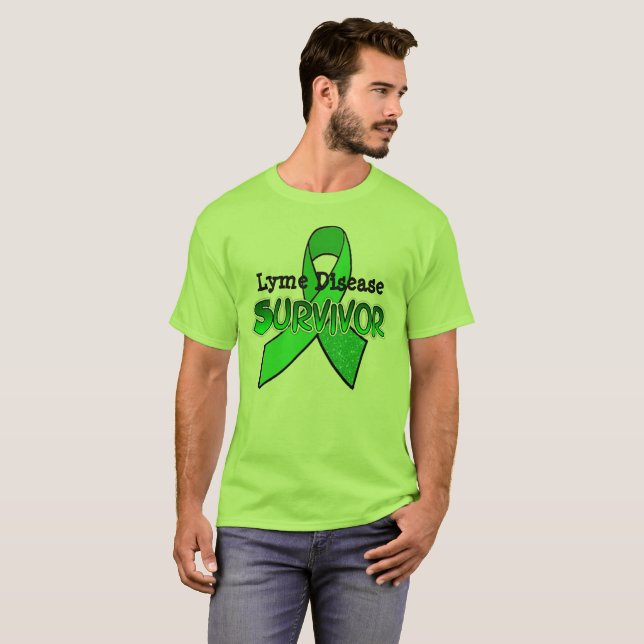 Lym sjukdom överlevare t-shirt (Hel framsida)