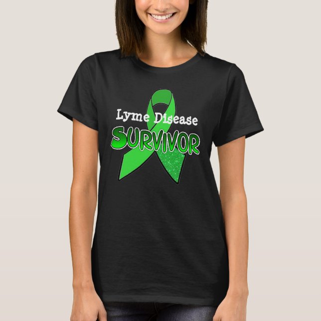 Lym sjukdom överlevare t-shirt (Framsida)