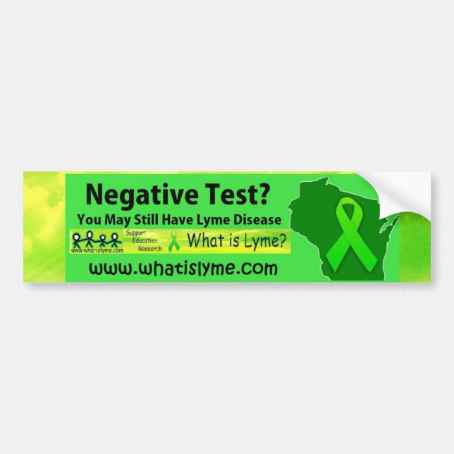 Lyme Awareness Bumper Sticker Bildekal (Framsidan)