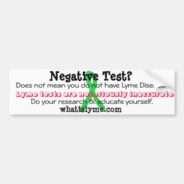 Lyme Awareness Bumper Sticker Bildekal (Framsidan)