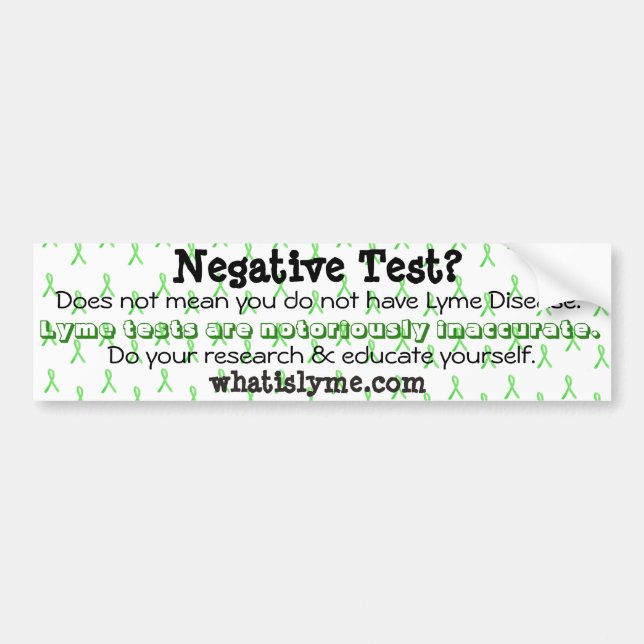 Lyme Awareness Bumper Sticker Bildekal (Framsidan)