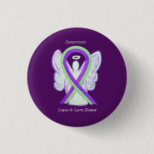 Lyme Disease and Lupus Awareness Ribbon Buttons Knapp