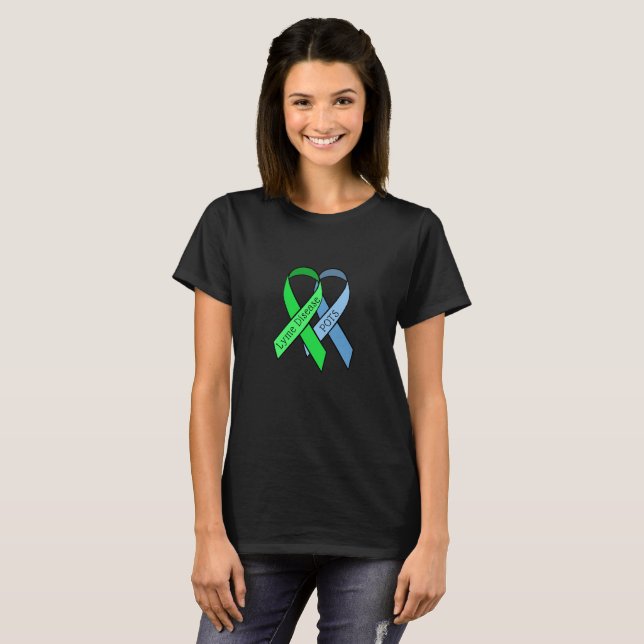 Lyme Disease and POTS Awareness Rosett band Shirt T Shirt (Hel framsida)