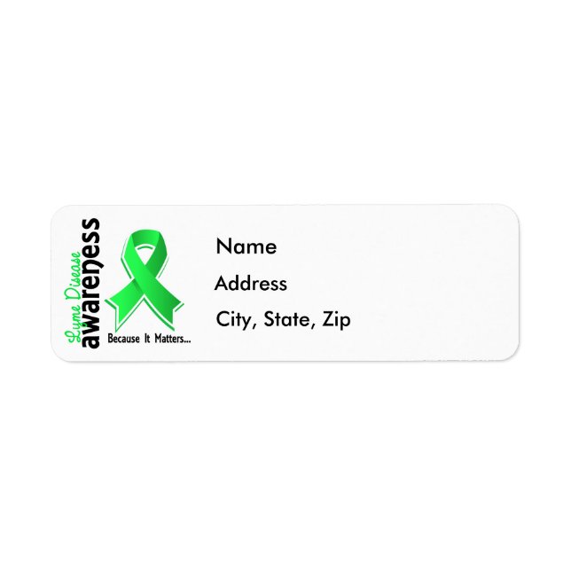 Lyme Disease Awareness 5 Returadress Etikett (Framsidan)