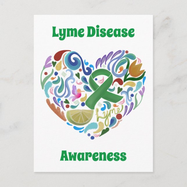 Lyme Disease Awareness and Support Postcard Vykort (Framsida)