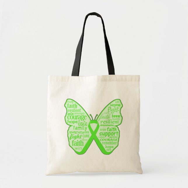 Lyme Disease Awareness Butterfly Ribbon Tygkasse (Framsidan)