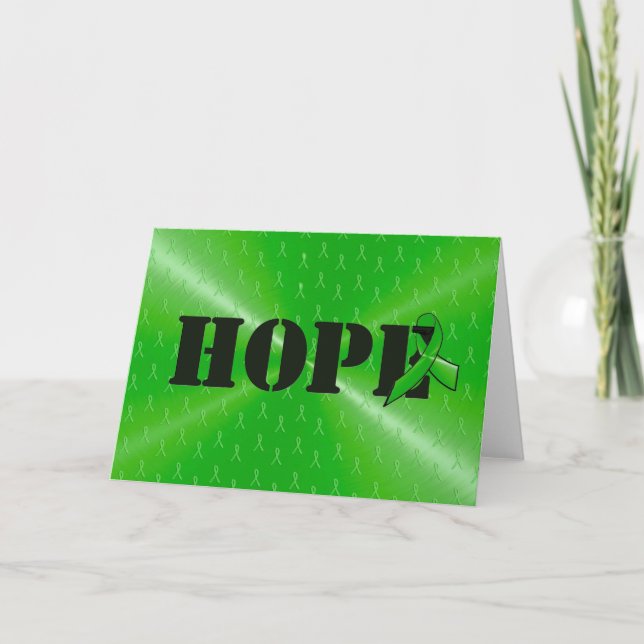 Lyme Disease Awareness"Hope" Card Kort (Framsida)