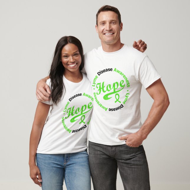 Lyme Disease Awareness Hope Circular v2 T Shirt (Unisex)