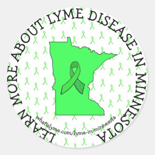 Lyme Disease Awareness in Minnesota Stickers Runt Klistermärke
